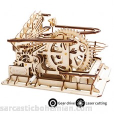 ROBOTIME 3D Wooden Laser-Cut Puzzle DIY Assembly Craft Kits Waterwheel Coaster with Steel Balls Best Birthday Gifts for Adults and Kids Age 14 + Waterwheel Coaster B07BFSP8FV